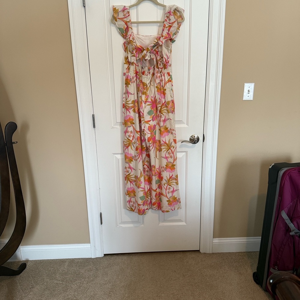 Floral Ruffle Jumpsuit - Multicolor - Picture 2 of 6